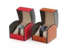 China PU Leather Wrist Watch Boxes Packing Case 4c Offset Printing supplier