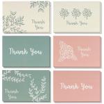 6 Kinds Floral Designs Thanks Greeting Card Various Inner Paper Available for sale