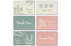 China 6 Kinds Floral Designs Thanks Greeting Card Various Inner Paper Available supplier