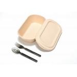 Biodegradable Bamboo Pulp Food Container Microwaveable With Cover Safety for sale