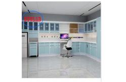 China Frame Wall Mounted Hospital Disposal Workstation with Drawers and Adjustable Shelves supplier