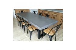 China Rectangular Kitchen Chair Set Concrete GRC Dining Table With Bench supplier