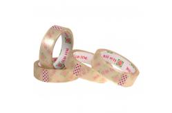 China Yellowish Bopp Stationery Tape Low Noise Pressure Sensitive High Adhesive supplier