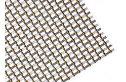 China Wall Cladding Atlantic Architectural Metal Fabric With Crimped Flat Wire supplier