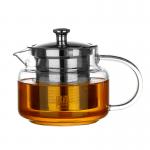 SS Removable Infuser Handcrafted Borosilicate Glass Teapot for sale
