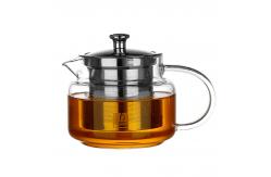 China SS Removable Infuser Handcrafted Borosilicate Glass Teapot supplier