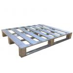 Silver Sturdy Stackable Metal Pallets  Logistics Supermarket Use for sale