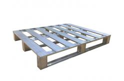 China Silver Sturdy Stackable Metal Pallets  Logistics Supermarket Use supplier