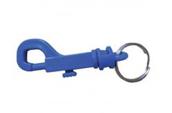 China Spring-Loaded Gate Key Ring Clip , Key Chain Holder With Thumb Trigger supplier