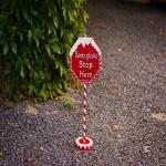 Outdoor Metal Christmas Decoration Handcrafted Christmas Sign Ornaments Standing for sale