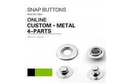 China Silver Metal Snap Button Exclusive Socket With Ring 4 Parts supplier