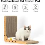 Thick Vertical L Shaped Cat Scratcher Cat Scratch Board With Catnip for sale