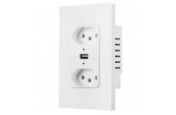 China Multi Functional Brazilian Smart WiFi Plug 10A With USB Charging supplier