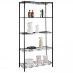 36 W X 14 D X 60 H  Home Wire Shelving Unit Black Powder Coating for sale