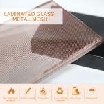 Brass Wire Fabric Laminated Glass Elevator Decoration for sale