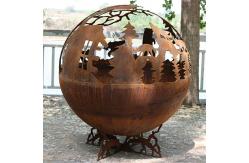 China SPHERE Design Steel Fire Pits Diameter 1000mm spring steel wire round steel pit supplier