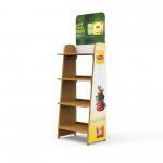Customized Wooden Laminated Display Rack For Commercial Supermarkets Display Tea Drinks for sale