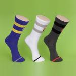 Spandex / Cotton Mens Blue Ankle Socks , Color Stripes Men's Athletic Socks for sale