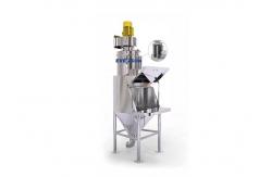 China Rice Powder Bag Dumping Station With Vibrating Screen supplier