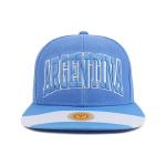 3D Embroidery Red Flat Brim Snapback Hats Custom Symbol