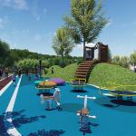 IAAF Non Toxic 8mm EPDM Playground Surface 10 Years Service Life Blue