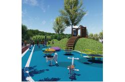 China IAAF Non Toxic 8mm EPDM Playground Surface 10 Years Service Life Blue supplier