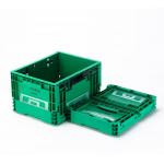 Collapsible EU Plastic Vegetable Moving Box with Customized Logo and Stackable Crate