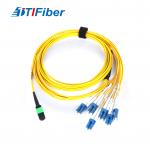 MPO Fiber Optic Patch Cables 12 Core MPO-LC Ribbon Type for sale