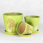 Small Round Ceramic Pots In Small Size A Stylish For Plants for sale
