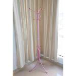 China Pink Metal Entryway Coat Rack With Umbrella Stand , 2.8kg Bedroom Jacket Hanger Stand manufacturer
