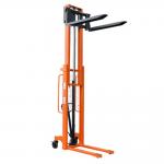 3M Secure 280mm Double Mast 1T Manual Forklift Stacker Trolley for sale