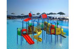 China Kids Security Playground Water Slide Anti UV Outdoor Pool Slide With Buckets supplier