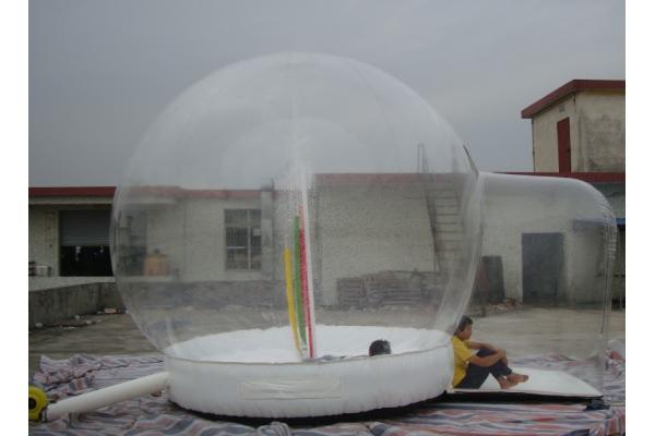 Inflatable Bubble Snow Globe With Snow Decoration
