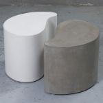 White Grey Modern Concrete Outdoor Dining Patio Table GRC Garden Table for sale