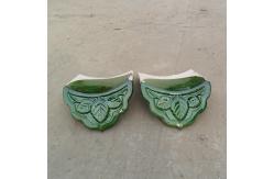China Water Resistant Asian Style Roof Tiles Customized Leaf Pattern For Garden Pavilion supplier