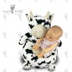 Baby Loveable Infant Cow Pattern Couch Small Plush Sofa 53 X 41cm for sale