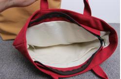 China Custom Printed Cotton Canvas Tote Bag Khaki / White / Blue / Red Optional supplier