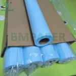 Uncoated Ink Jet Single Sided Blue Colored Plotter Paper for CAD Drawings for sale