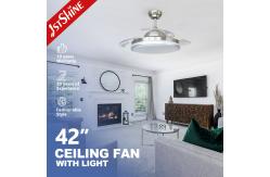 China LED Retractable Ceiling Fan Light 3 Speed Remote Control Modern supplier