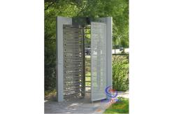 China Revolving Security Full Height Turnstile Speed Gate Systems With Card Reader System supplier