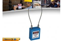 China ZC-G31 Steel 3.2mm 150mm Cable Safety Lockout  Padlock With Non-conductive supplier