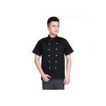 Black Personalized Custom Work Shirts , Professional Chef Uniform For Kitchen