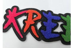 China Towel Heat melting Embroidered Sew On Labels Garment Washable Patches supplier