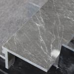 Grey Color Staircase Steps Floor Tiles Polished Marble Step Stairs Tiles for sale
