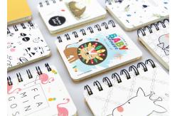 China kraft hard cover offset printing side double spiral bound book printing service supplier