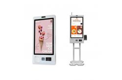 China Custom Logo Self Service Ordering Kiosk with Ticket Printing / QR Scanner supplier