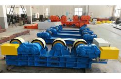 China Rubber Wheel 30t Fixed Welding Turning Roll With Foot Pedal supplier