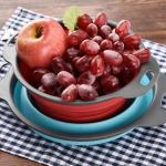Circular Water Drain Basket , Silicone Folding Fruit Washing Basket Eco - Friendly for sale