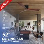 Customized Wood Blades Indoor Ceiling Fan with AC Motor and Remote Cooling Air for sale