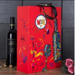 Two Wine Bottle Packaging Handmade Cardboard Wine Box for sale